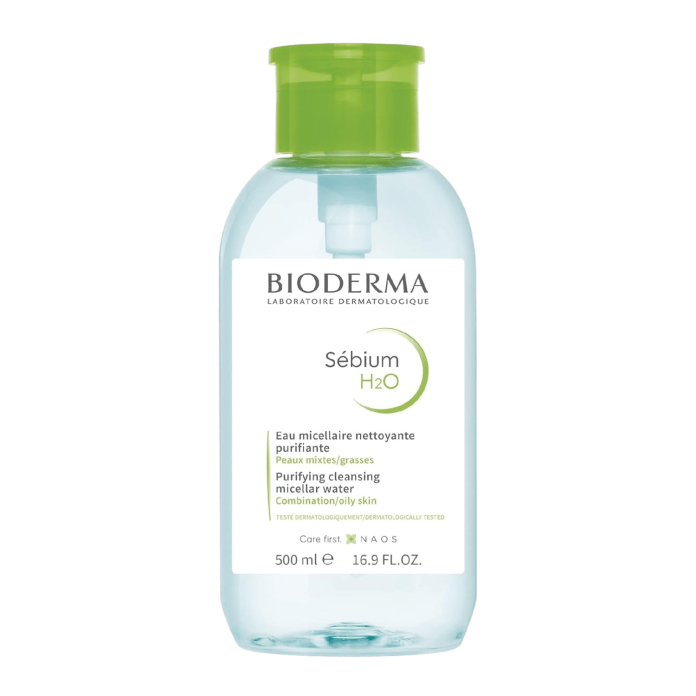 Мицеллярная вода для жирной и комбинированной кожи с помпой BIODERMA sebium h2o 500ml