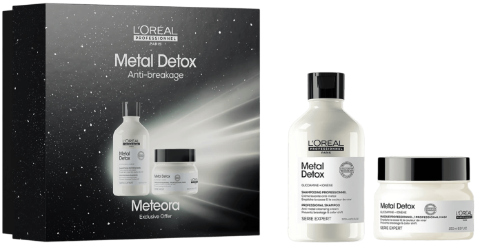 Подарочный набор для восстановления окрашенных волос L’Oréal Professionnel Serie Expert Metal Detox Spring Set