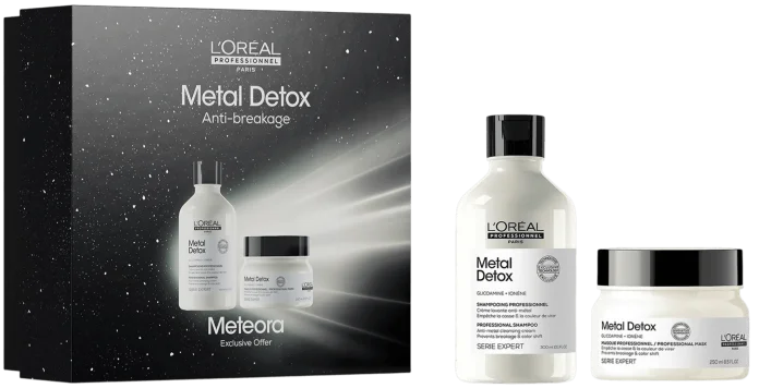 Подарочный набор для восстановления окрашенных волос L’Oréal Professionnel Serie Expert Metal Detox Spring Set