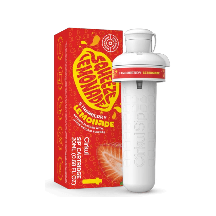 Картридж Cirkul со вкусом клубничного лимонада, без сахара и без калорий Squeeze Strawberry Lemonade