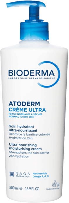 Увлажняющий крем для тела для нормальной и сухой чувствительной кожи Bioderma Atoderm Ultra Cream - 500 ml