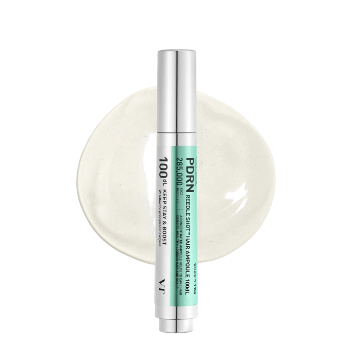 VT PDRN Reedle Shot Hair Ampoule 100dl - 15 ml bosh terisi va soch o'sish chizig'ini mustahkamlash uchun ampulali parvarish