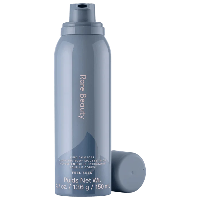 Rare Beauty by Selena Gomez Find Comfort: Feel Seen Hydrating Body Mousse to Oil terini porloq qiluvchi namlovchi muss-moy