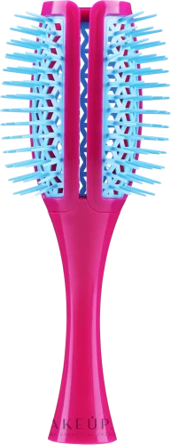 Расческа-брашинг для объема, фуксия/бирюзовая - Janeke Tulip Vented Brush Curvy