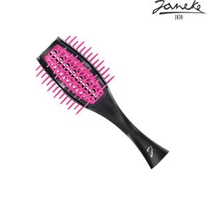 Расческа-брашинг для объема, черный/фуксия - Janeke Tulip Vented Brush Curvy