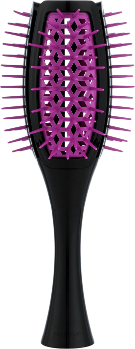 Расческа-брашинг для объема, черный/фуксия - Janeke Tulip Vented Brush Curvy