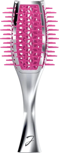 Расческа-брашинг для объема, серебристо-фуксия - Janeke Tulip Vented Brush Curvy