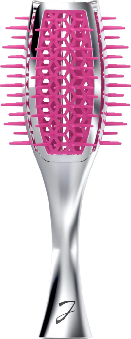 Расческа-брашинг для объема, серебристо-фуксия - Janeke Tulip Vented Brush Curvy
