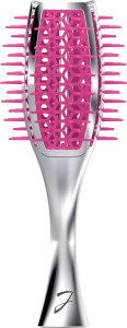 Janeke Tulip Vented Brush Curvy hajm beruvchi, kumush-fuksiya rangli taroq-brashing