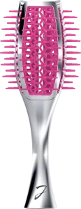 Расческа-брашинг для объема, серебристо-фуксия - Janeke Tulip Vented Brush Curvy