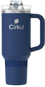 Термостакан с трубочкой и ручкой Cirkul Midnight Blue Stainless Steel Tumbler All-Day StrawSip™
