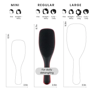 Devil Wears Prada X Tangle Teezer The Ultimate Detangler Hair Brush - Red Metallic nam va quruq sochlar uchun taroq
