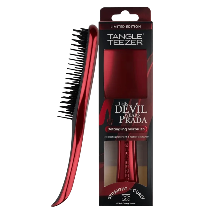 Devil Wears Prada X Tangle Teezer The Ultimate Detangler Hair Brush - Red Metallic nam va quruq sochlar uchun taroq