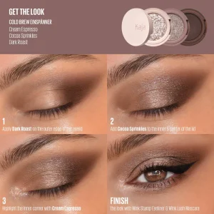 Трио теней для век Kaja Eye Bento Bouncy Eyeshadow Trio - Cold Brew Einspanner