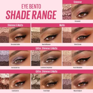 Kaja Eye Bento Bouncy Eyeshadow Trio - Taro Bubble Tea ko'z tenlari triosi