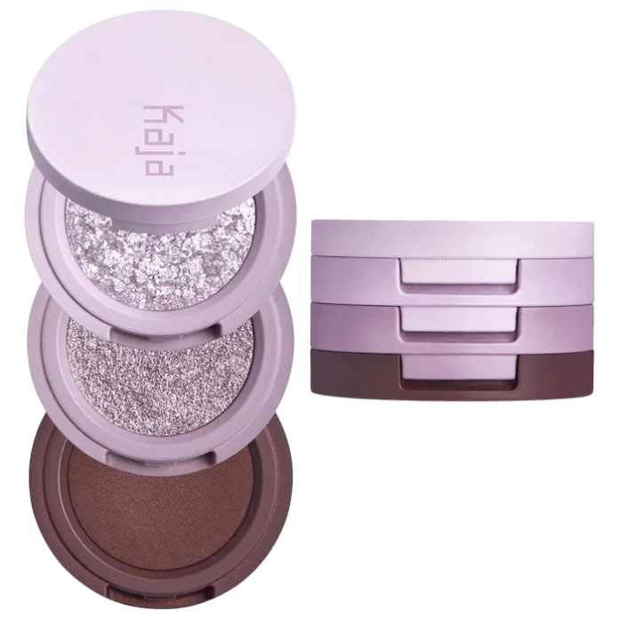 Трио теней для век Kaja Eye Bento Bouncy Eyeshadow Trio - Taro Bubble Tea