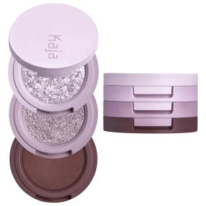 Трио теней для век Kaja Eye Bento Bouncy Eyeshadow Trio - Taro Bubble Tea