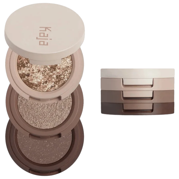 Kaja Eye Bento Bouncy Eyeshadow Trio - Forest Night 19 ko'z uchun tenlar trio