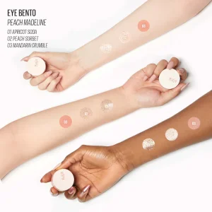 Трио теней для век Kaja Eye Bento Bouncy Eyeshadow Trio - Peach Madeline 16