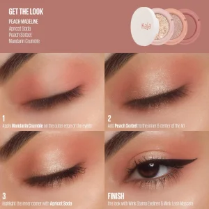 Трио теней для век Kaja Eye Bento Bouncy Eyeshadow Trio - Peach Madeline 16