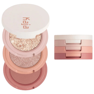 Трио теней для век Kaja Eye Bento Bouncy Eyeshadow Trio - Peach Madeline 16