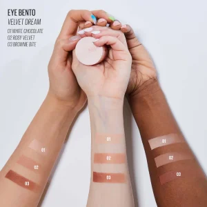 Kaja Eye Bento Bouncy Eyeshadow Trio - Velvet Dream 13 ko'z tenlari triosi