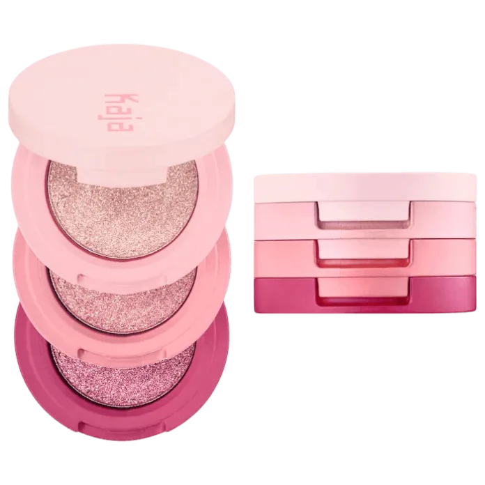 Kaja Eye Bento Bouncy Eyeshadow Trio - Rosewater 01 ko'z tenlari triosi