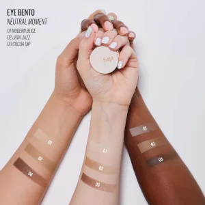 Трио теней для век Kaja Eye Bento Bouncy Eyeshadow Trio - Neutral Moment 14