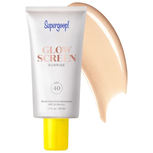 Supergoop! Glowscreen SPF 40 gialuron kislotasi va niatsinamidli quyoshdan himoyalovchi krem - 50 ml
