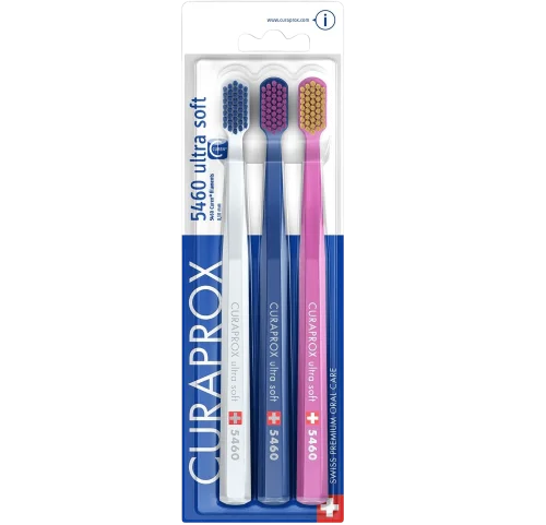 Ультрамягкая зубная щетка Curaprox CS 5460 Ultra Soft набор из 3 шт
