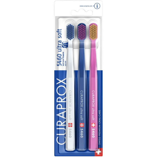 Ультрамягкая зубная щетка Curaprox CS 5460 Ultra Soft набор из 3 шт