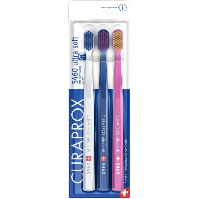 Ультрамягкая зубная щетка Curaprox CS 5460 Ultra Soft набор из 3 шт