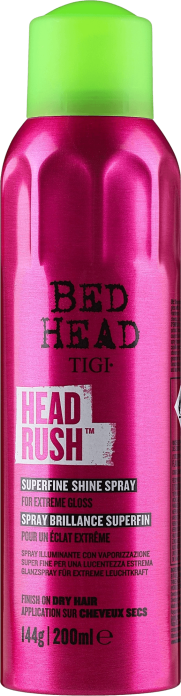 Спрей для блеска волос легкой фиксации TIGI Bed Head Headrush Superfine Shine Spray - 200 ml