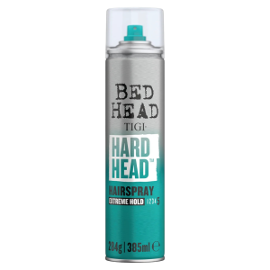 TIGI Bed Head Hard Head Hairspray Extreme Hold Level 5 - 385 ml o'ta kuchli fiksatsiyali soch lakeri