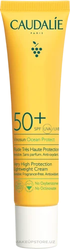 Легкий солнцезащитный крем для лица Caudalie Vinosun Protect Very High Lightweight Cream SPF 50+ - 20 ml