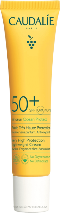 Легкий солнцезащитный крем для лица Caudalie Vinosun Protect Very High Lightweight Cream SPF 50+