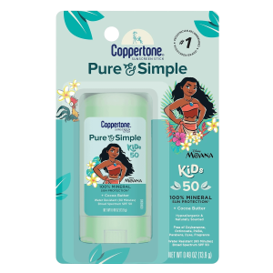 Минеральный солнцезащитный стик для детей Coppertone Pure and Simple Kids Disney Moana SPF 50