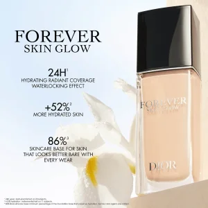 Dior Forever Skin Glow Foundation SPF 25 (1.5N Neutral) yuz uchun yaltiroq pardozli tonal krem