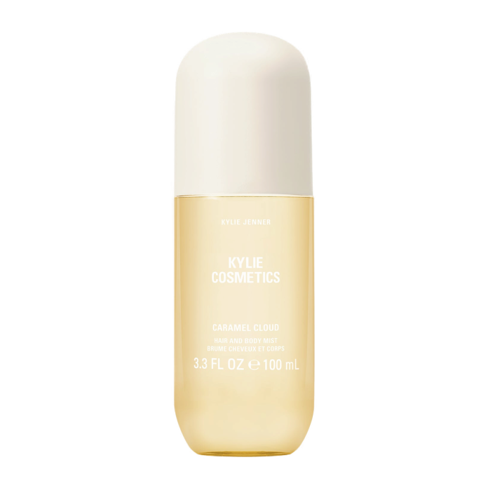 Kylie Cosmetics Caramel Cloud Hair & Body Mist tana va soch spreyi, 100 ml