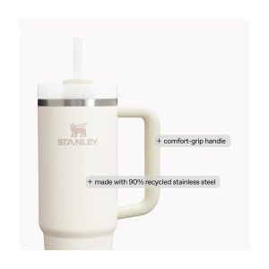 Stanley Quencher H2.0 FlowState trubkali va dastakli termostakani, 40 oz, Peony