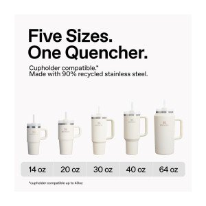 Stanley Quencher H2.0 FlowState trubkali va dastakli termostakani, 40 oz, Peony