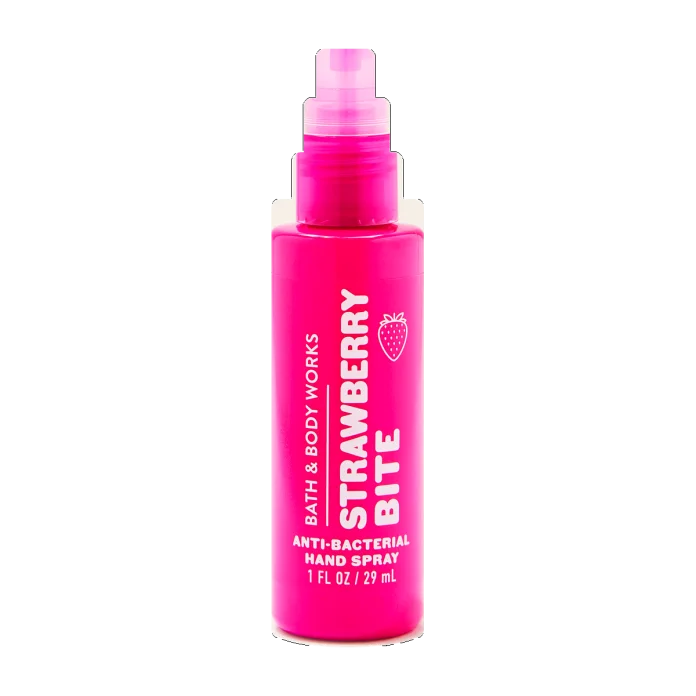 Bath & Body Works Strawberry Bite antibakterial qo'l spreyi, 29 ml