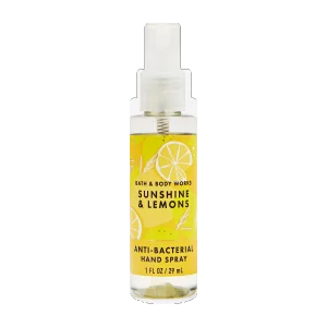 Bath & Body Works Sunshine & Lemons antibakterial qo'l spreyi, 29 ml