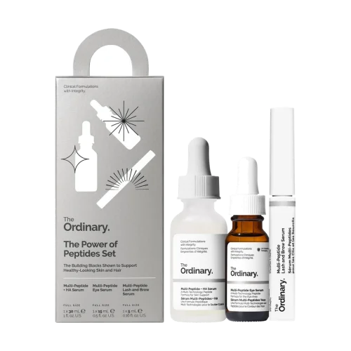 Пептидный набор для лица, глаз, ресниц и бровей The Ordinary Power of Peptides Set, 3 средства