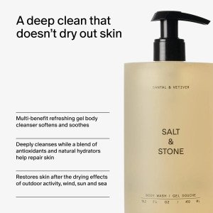SALT & STONE Santal & Vetiver dush geli, 450 ml