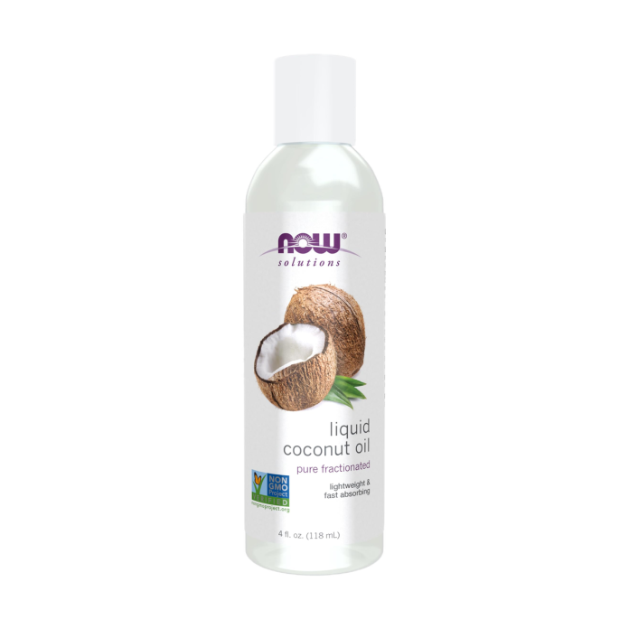 Yuz, tana va soch uchun suyuq kokos yog'i NOW Foods Solutions Liquid Coconut Oil, 118 ml
