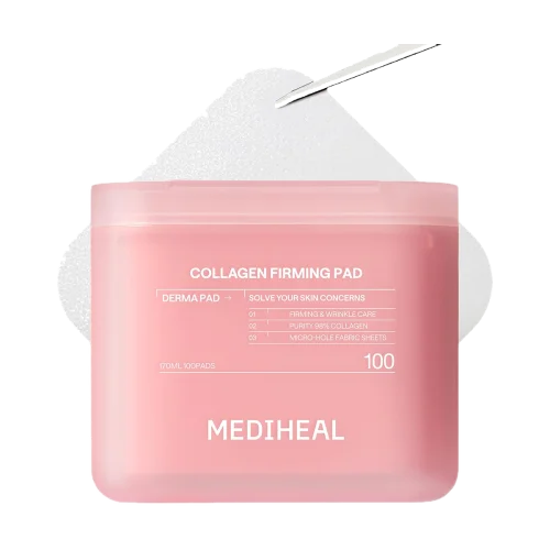 Укрепляющие тонер-пэды MEDIHEAL Collagen Firming Pad Retinol & Peptide - 100 шт
