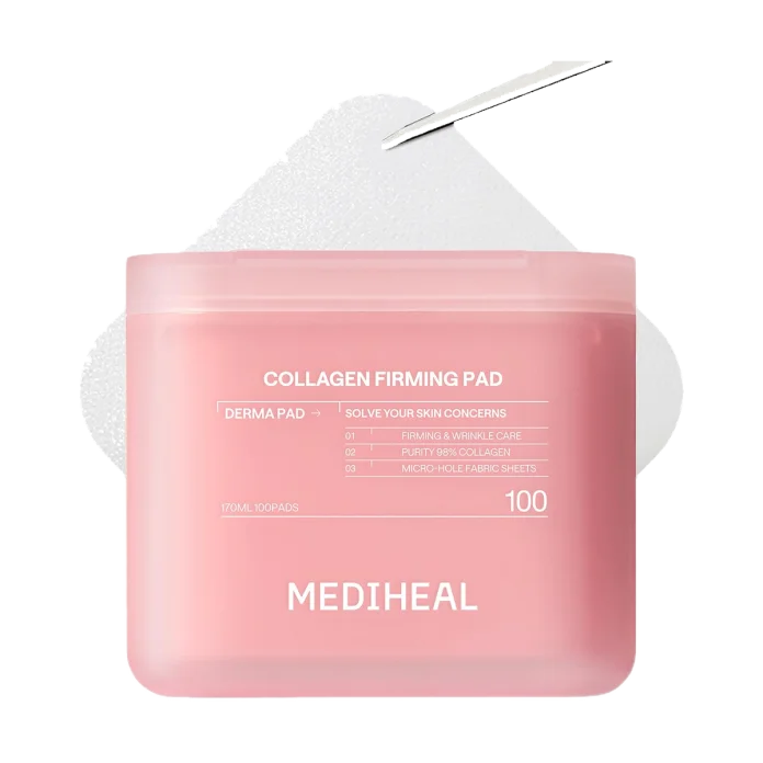 Укрепляющие тонер-пэды MEDIHEAL Collagen Firming Pad Retinol & Peptide - 100 шт