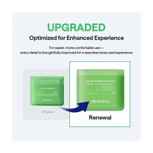 Успокаивающие тонер-пэды MEDIHEAL Teatree Trouble Calming Pad - 100 шт