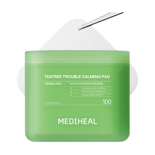 Успокаивающие тонер-пэды MEDIHEAL Teatree Trouble Calming Pad - 100 шт